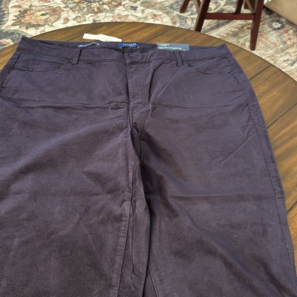 Talbots velveteen navy pants new with tags